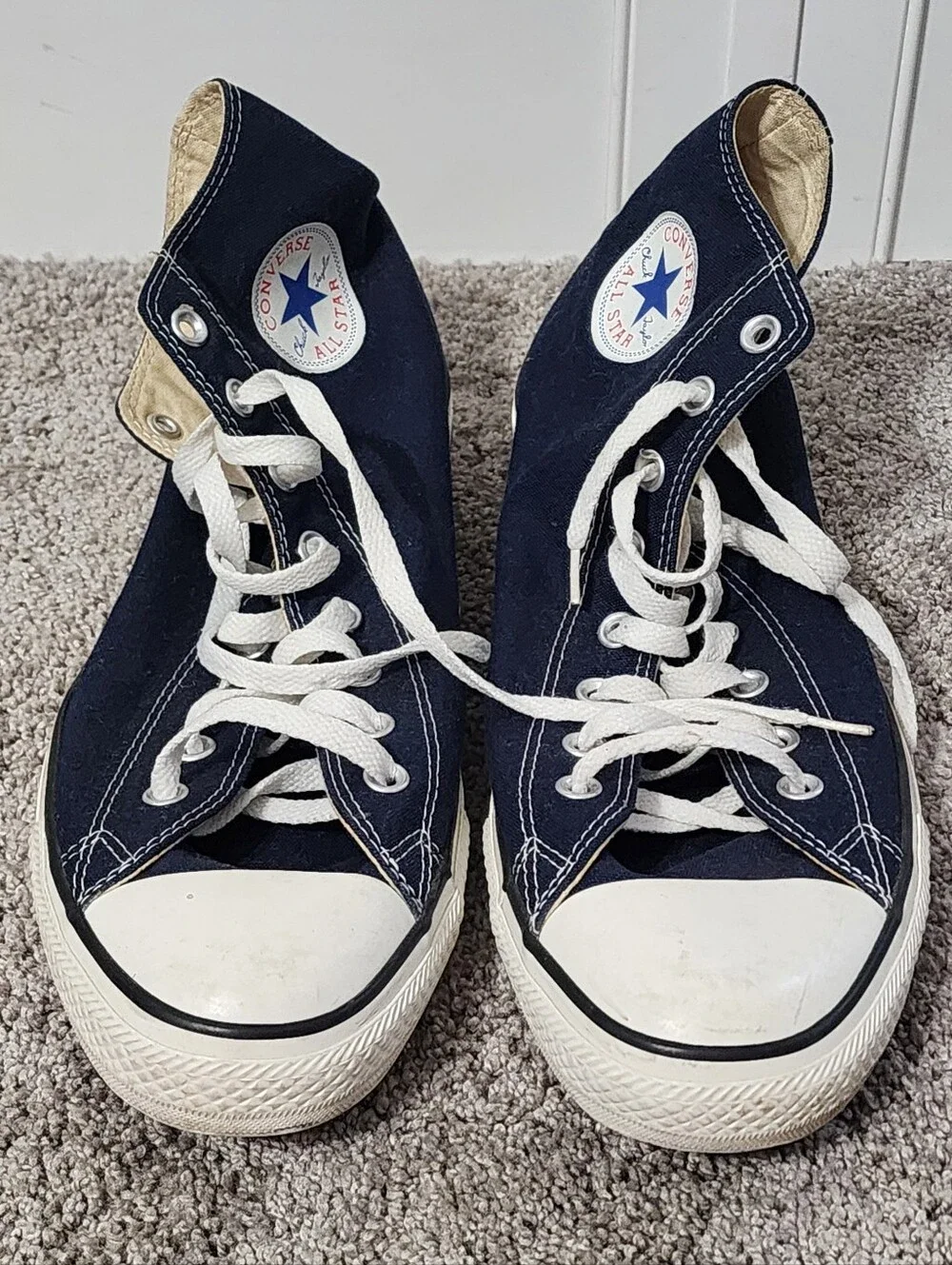 Converse Chuck Taylor All Star Mens Size 12, High Tops Navy Blue, Minimal Wear